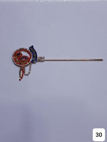 GOLDEN/SILVER 5''CIRCLE SHAPED MULTICOLOR STONES WITH CHAIN HANGING.