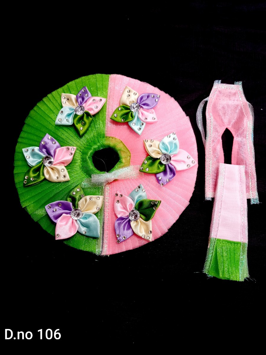 3 piece Gopal g poshak net & flower patches