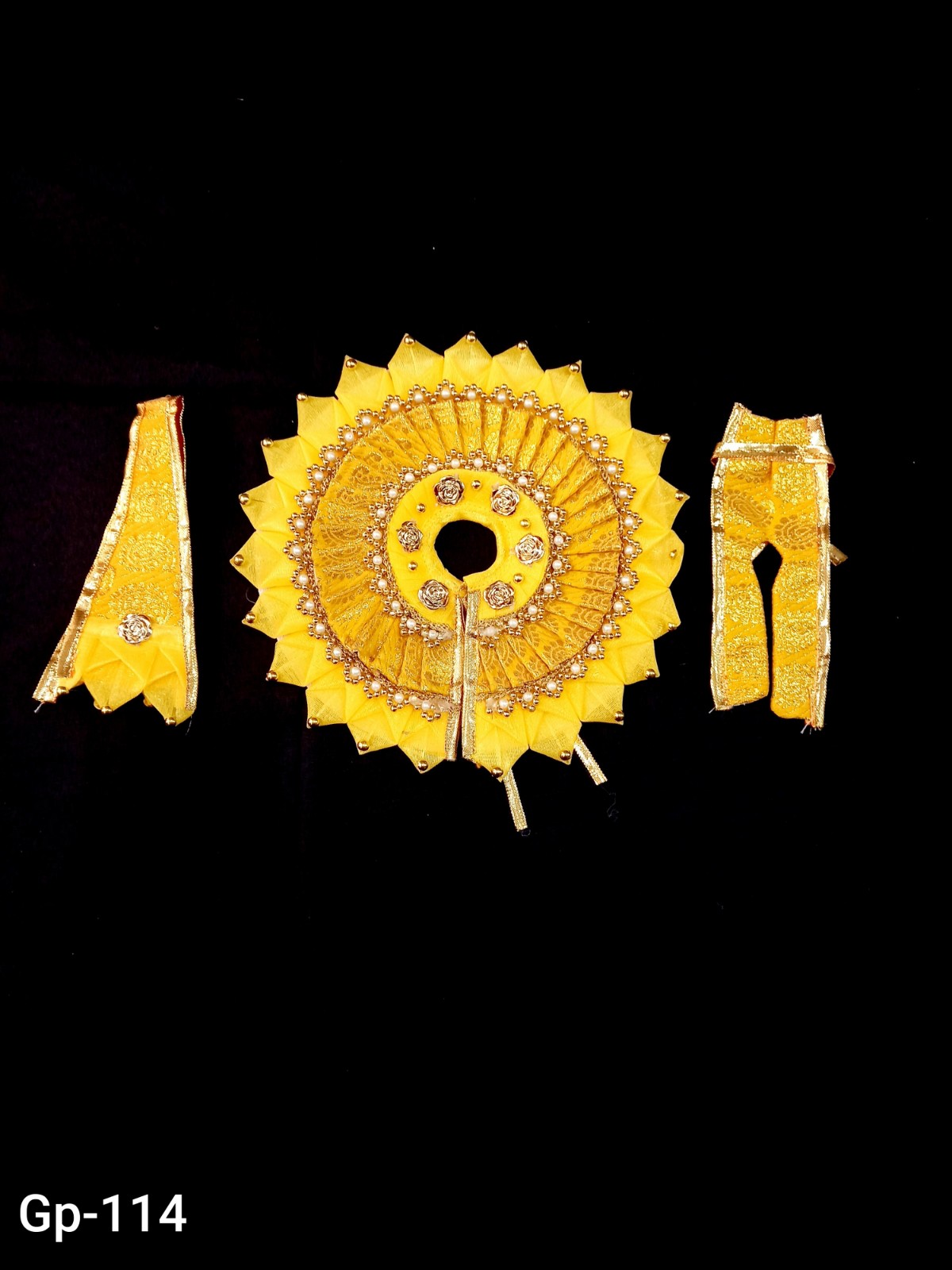 3 piece laddu gopal poshak with lace work