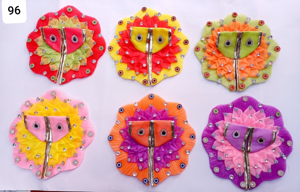 Laddu Gopal poshak with net Kali and stone